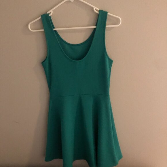 NWOT Divided Green Knit Fit and Flare Dress - Picture 3 of 4